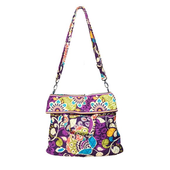 Vera Bradley Handbags - Vera Bradley 'Plum Crazy' Convertible Crossbody Tote Shoulder Bag